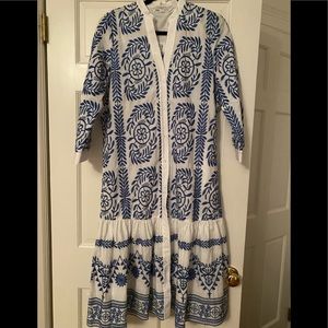 Blue and white Zara dress